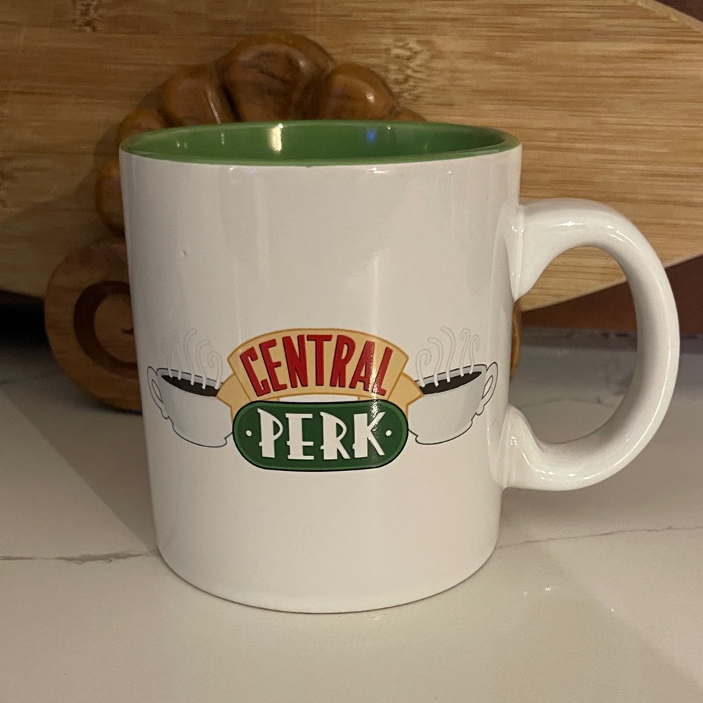 FRIENDS Central Perk White and Green Mug
